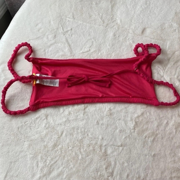 New! Set! Agua Bendita hot pink smocked Minta bikini 19521 19347 - Picture 5 of 15